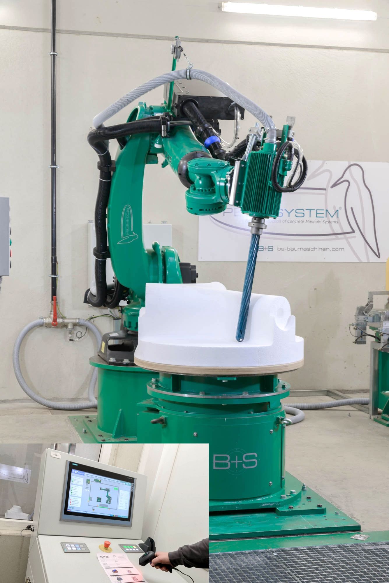 Manhole Core Machine Concrete manholes - Machines - B+S Engineering